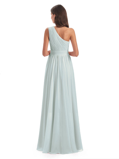 Monserrat One Shoulder High Low Chiffon Bridesmaid Dresses