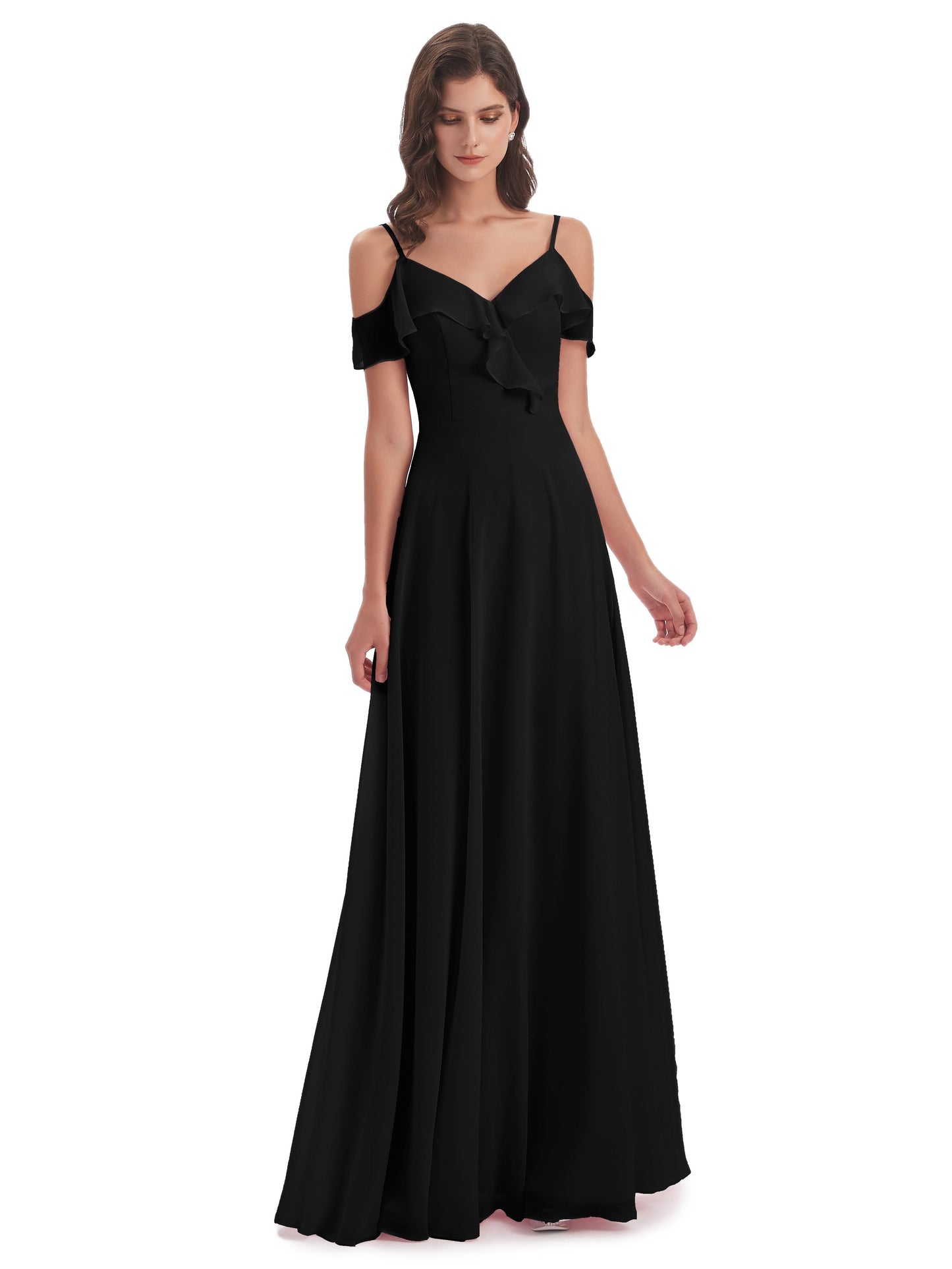 Penelope Sheath Off The Shoulder Long Bridesmaid Dresses