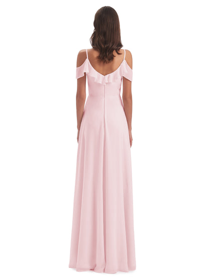 Penelope Sheath Off The Shoulder Long Bridesmaid Dresses