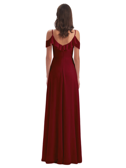 Penelope Sheath Off The Shoulder Long Bridesmaid Dresses