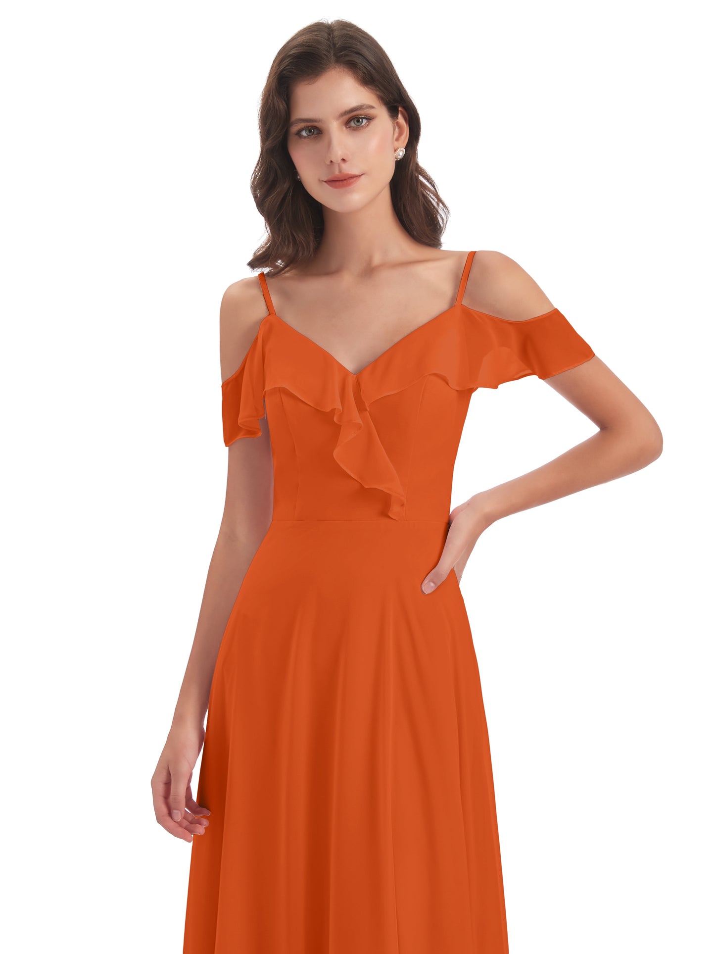 Penelope Sheath Off The Shoulder Long Bridesmaid Dresses