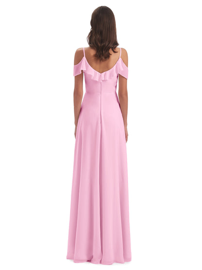 Penelope Sheath Off The Shoulder Long Bridesmaid Dresses