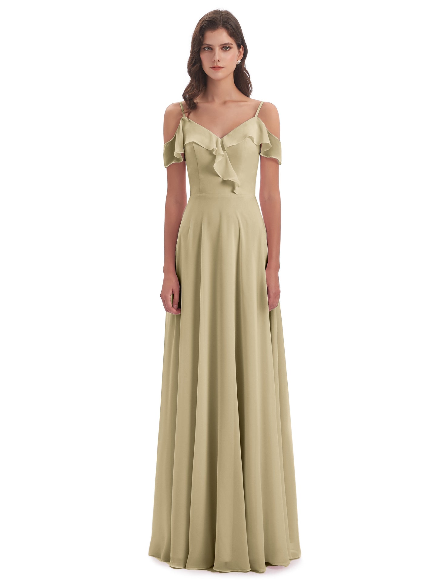 Penelope Sheath Off The Shoulder Long Bridesmaid Dresses