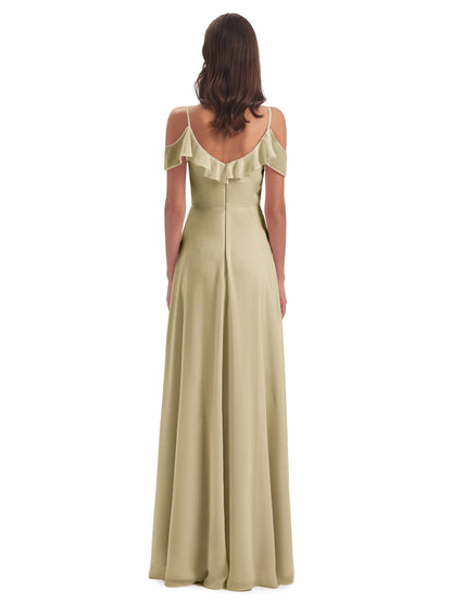 Penelope Sheath Off The Shoulder Long Bridesmaid Dresses