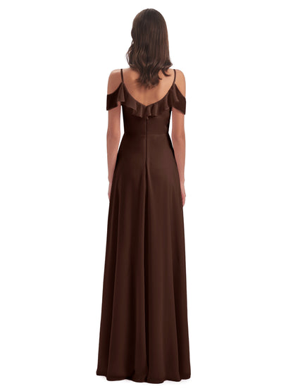 Penelope Sheath Off The Shoulder Long Bridesmaid Dresses