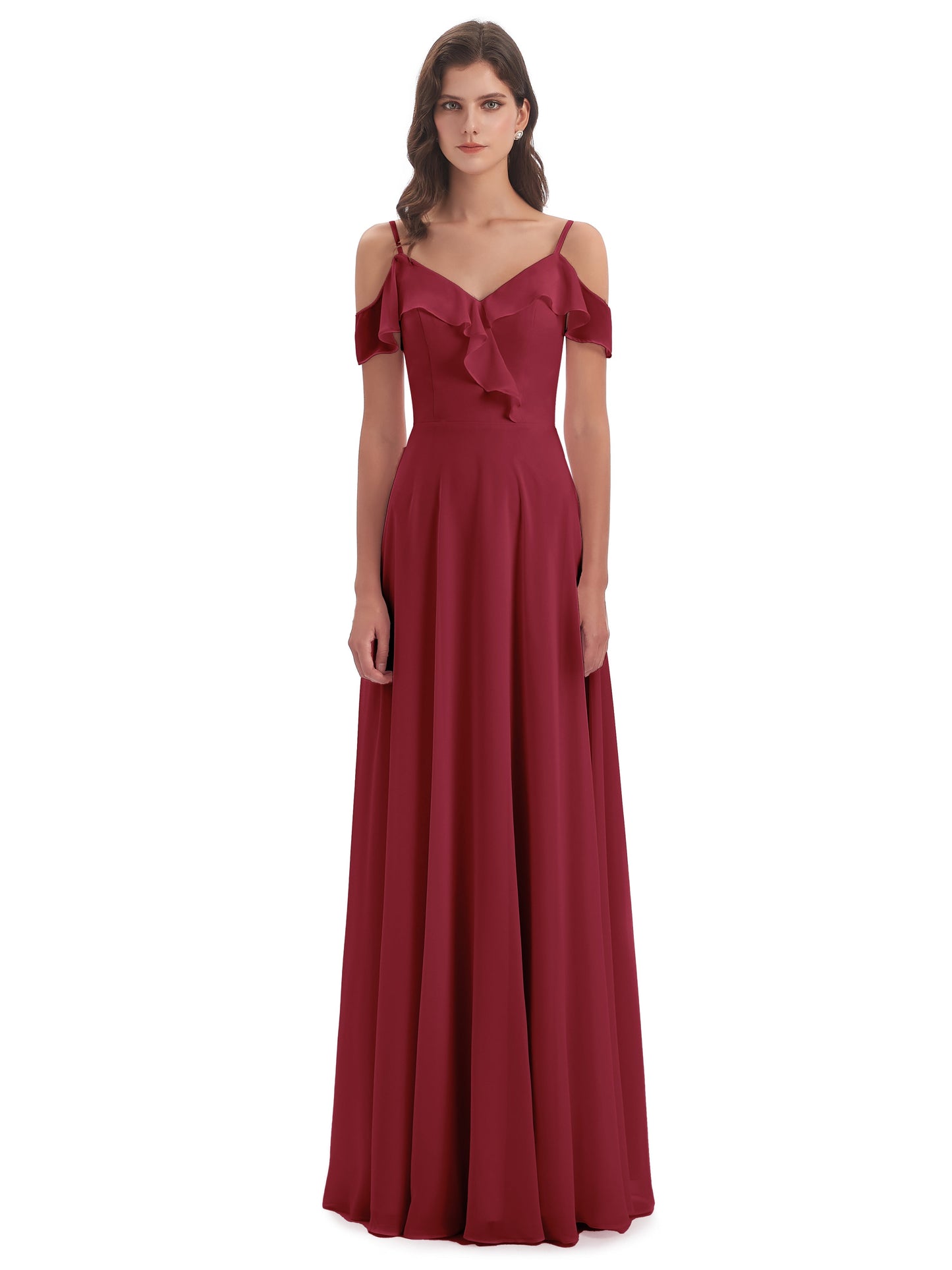 Penelope Sheath Off The Shoulder Long Bridesmaid Dresses
