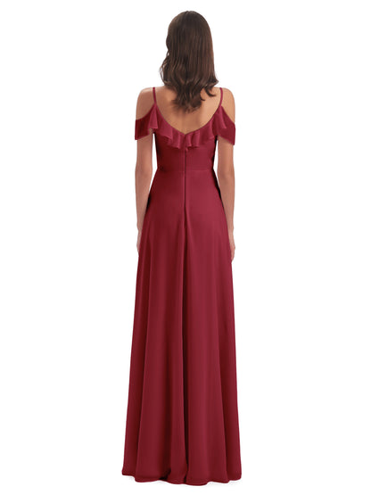 Penelope Sheath Off The Shoulder Long Bridesmaid Dresses