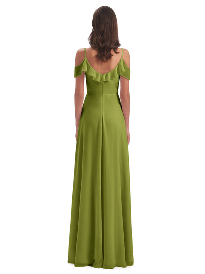 Penelope Sheath Off The Shoulder Long Bridesmaid Dresses
