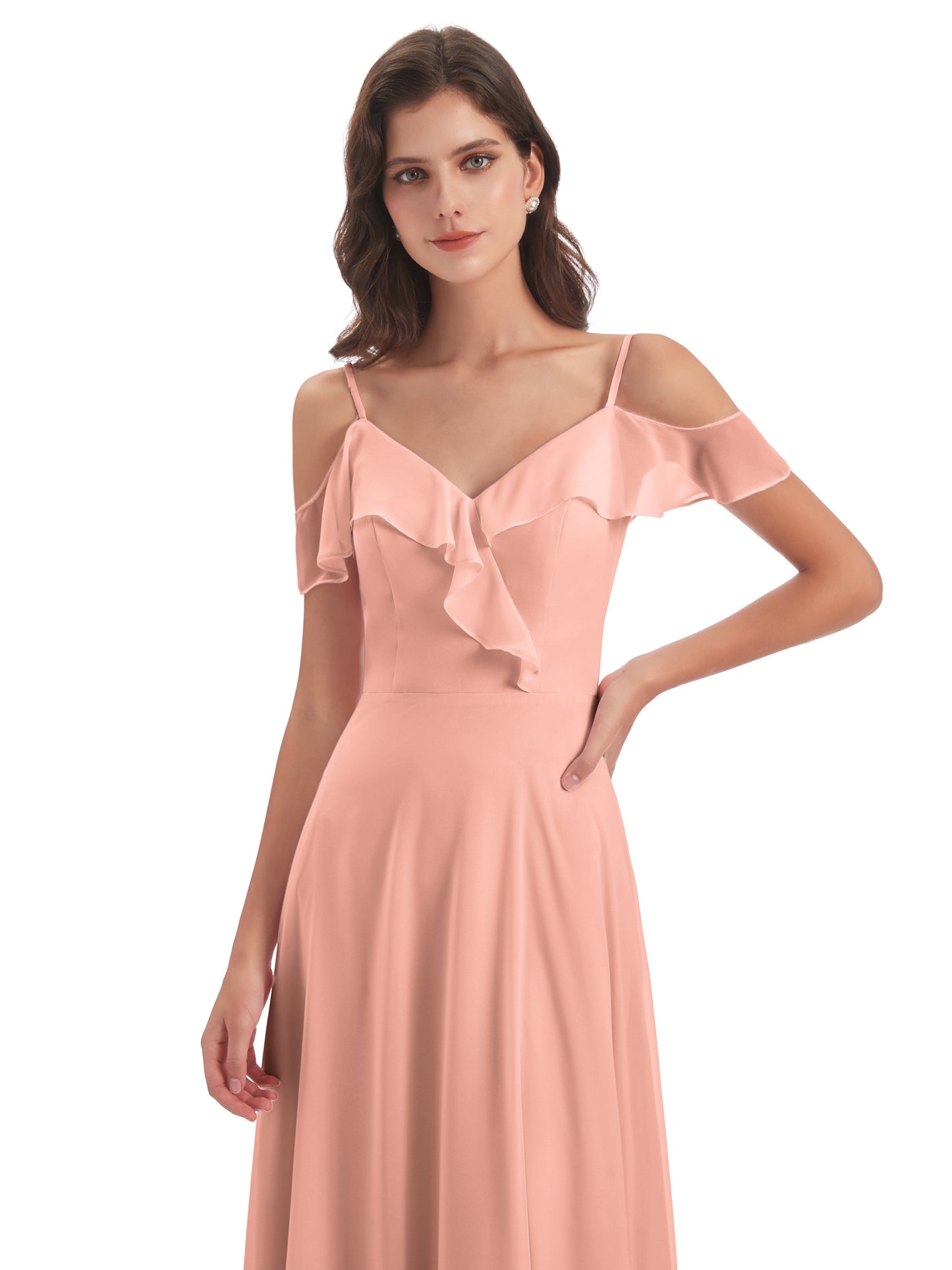 Penelope Sheath Off The Shoulder Long Bridesmaid Dresses