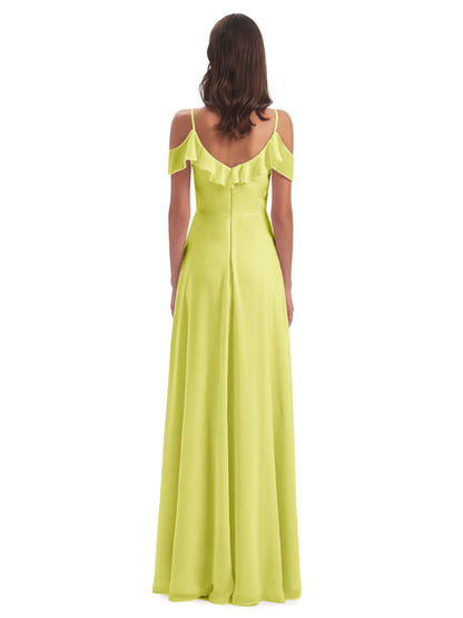 Penelope Sheath Off The Shoulder Long Bridesmaid Dresses