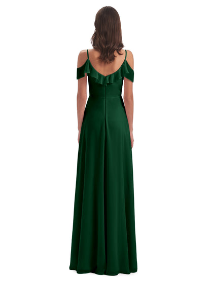 Penelope Sheath Off The Shoulder Long Bridesmaid Dresses
