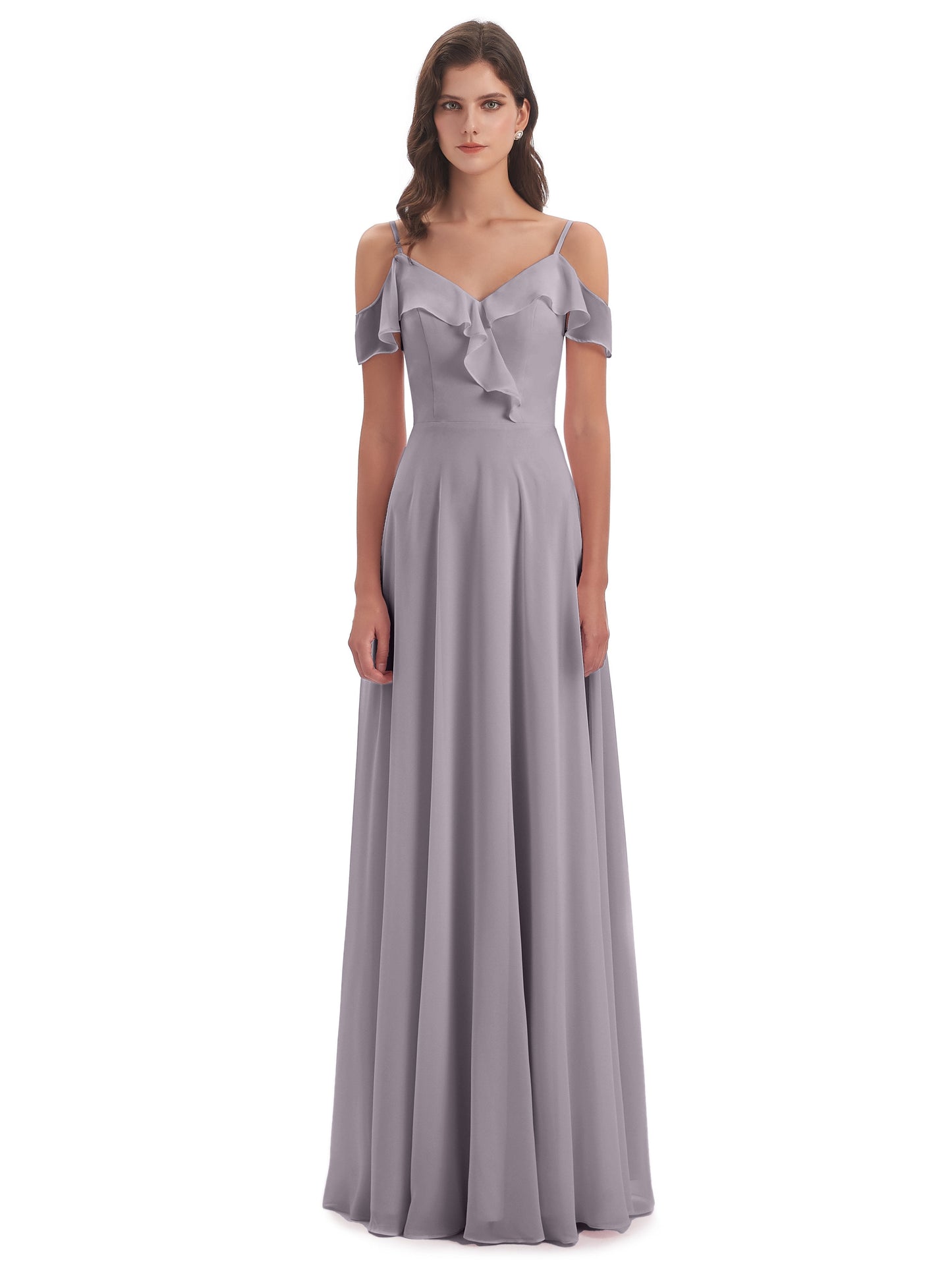Penelope Sheath Off The Shoulder Long Bridesmaid Dresses