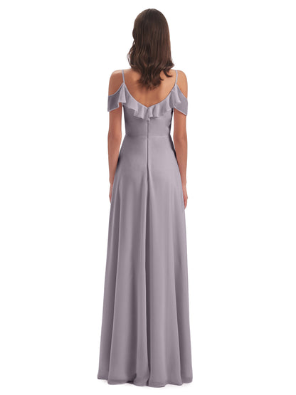 Penelope Sheath Off The Shoulder Long Bridesmaid Dresses