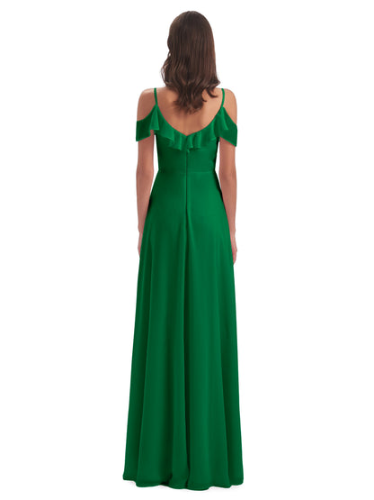 Penelope Sheath Off The Shoulder Long Bridesmaid Dresses