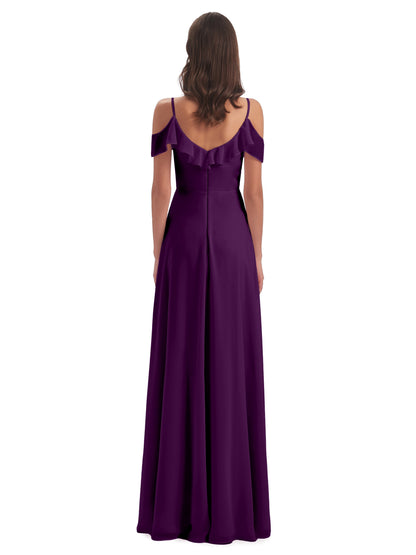 Penelope Sheath Off The Shoulder Long Bridesmaid Dresses