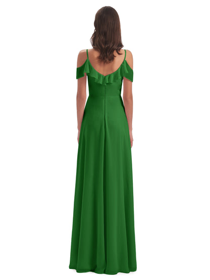 Penelope Sheath Off The Shoulder Long Bridesmaid Dresses