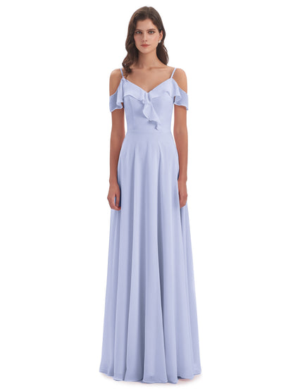 Penelope Sheath Off The Shoulder Long Bridesmaid Dresses