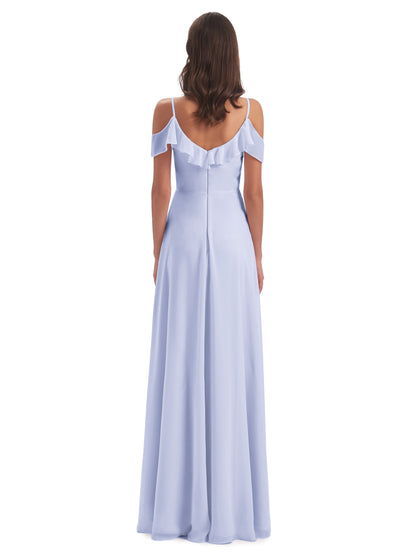 Penelope Sheath Off The Shoulder Long Bridesmaid Dresses