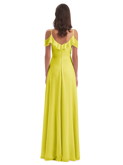 Penelope Sheath Off The Shoulder Long Bridesmaid Dresses