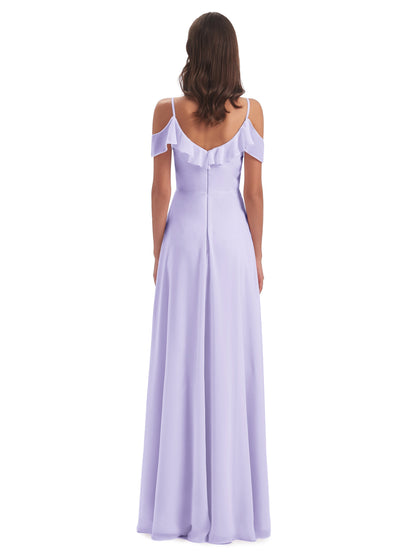 Penelope Sheath Off The Shoulder Long Bridesmaid Dresses