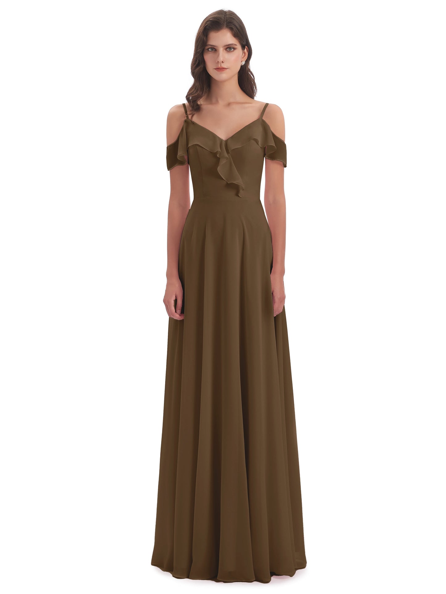 Penelope Sheath Off The Shoulder Long Bridesmaid Dresses