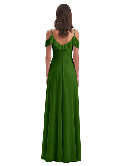 Penelope Sheath Off The Shoulder Long Bridesmaid Dresses