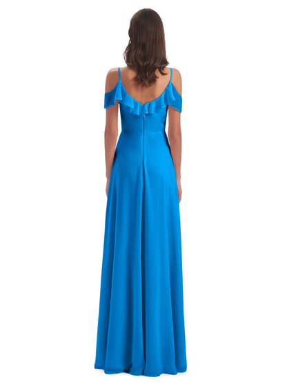 Penelope Sheath Off The Shoulder Long Bridesmaid Dresses