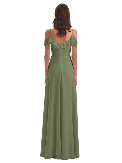 Penelope Sheath Off The Shoulder Long Bridesmaid Dresses
