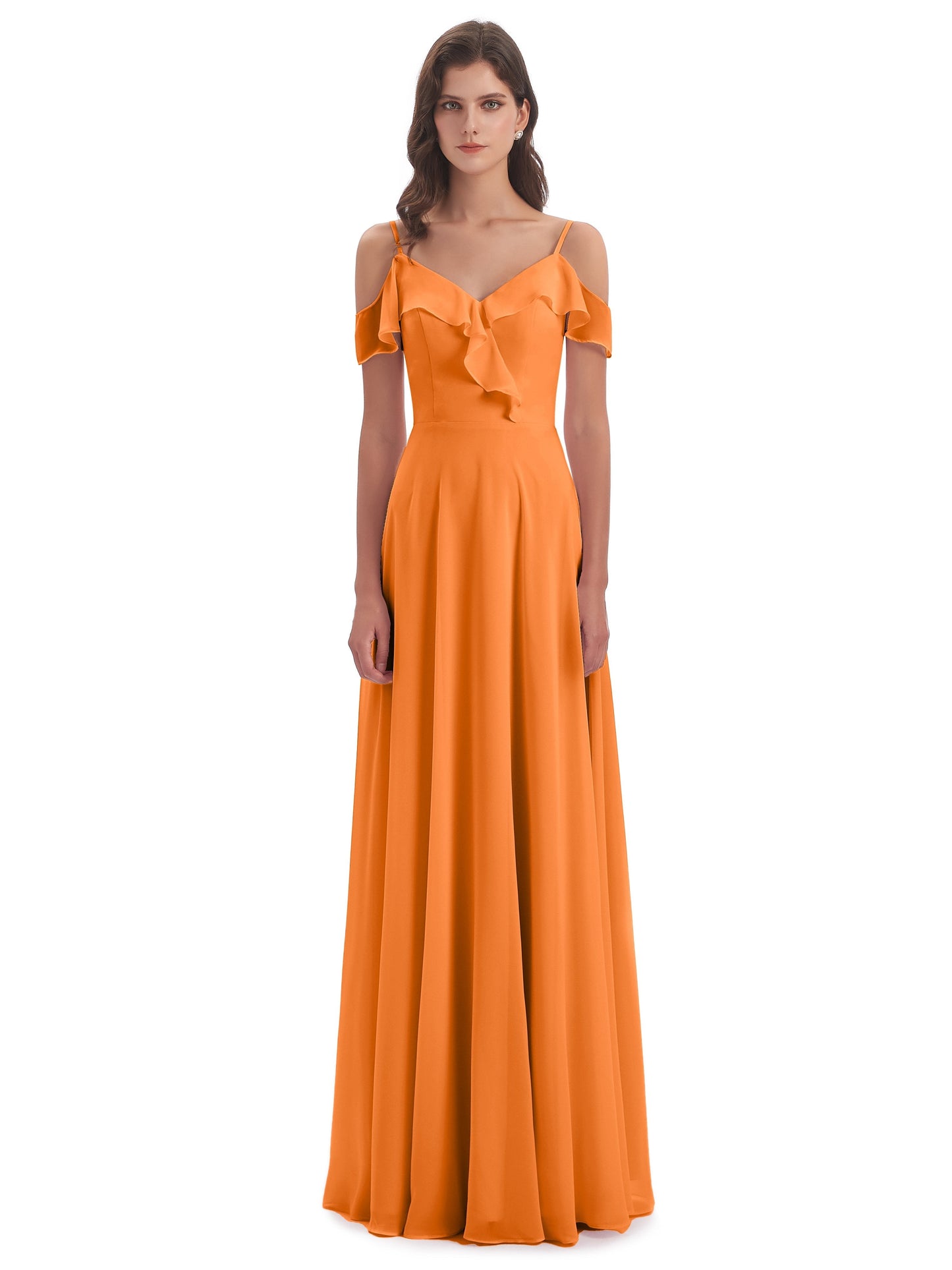Penelope Sheath Off The Shoulder Long Bridesmaid Dresses