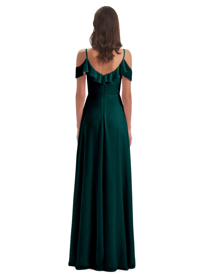Penelope Sheath Off The Shoulder Long Bridesmaid Dresses
