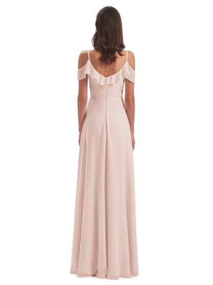 Penelope Sheath Off The Shoulder Long Bridesmaid Dresses