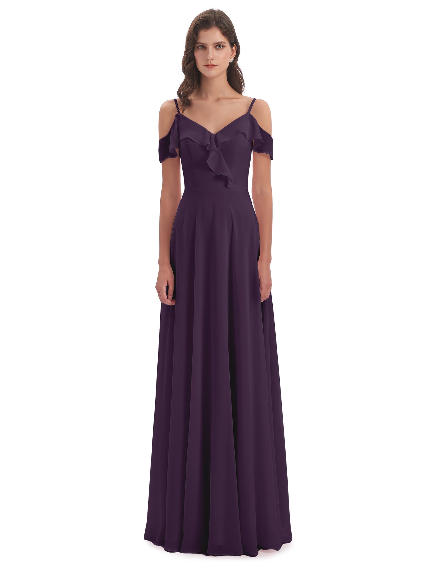 Penelope Sheath Off The Shoulder Long Bridesmaid Dresses