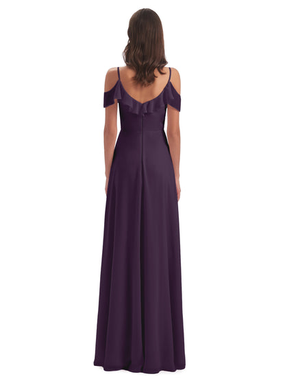 Penelope Sheath Off The Shoulder Long Bridesmaid Dresses