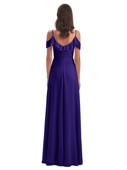 Penelope Sheath Off The Shoulder Long Bridesmaid Dresses
