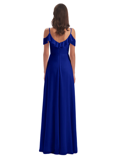 Penelope Sheath Off The Shoulder Long Bridesmaid Dresses