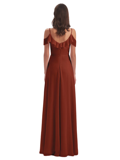Penelope Sheath Off The Shoulder Long Bridesmaid Dresses