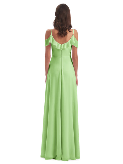 Penelope Sheath Off The Shoulder Long Bridesmaid Dresses
