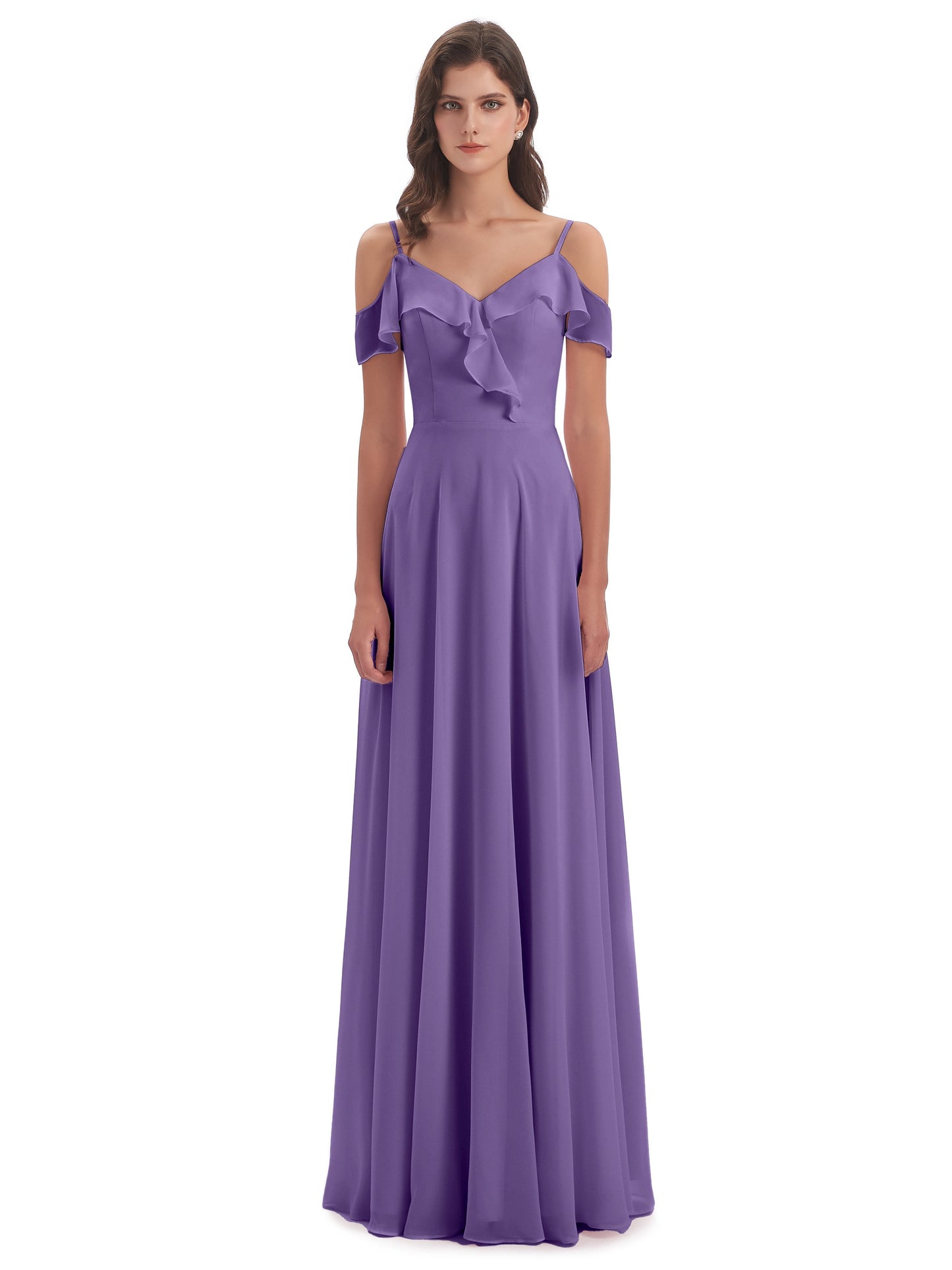 Penelope Sheath Off The Shoulder Long Bridesmaid Dresses