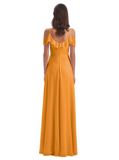 Penelope Sheath Off The Shoulder Long Bridesmaid Dresses