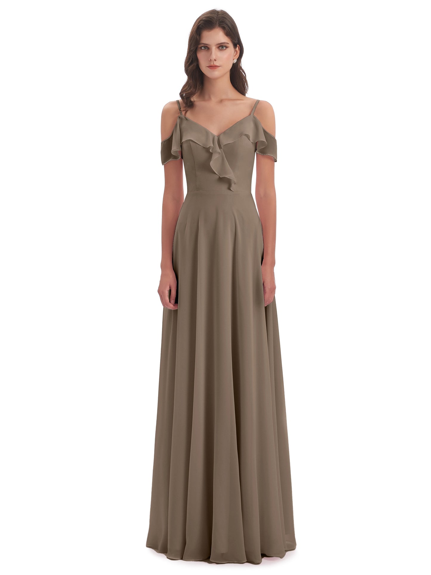 Penelope Sheath Off The Shoulder Long Bridesmaid Dresses