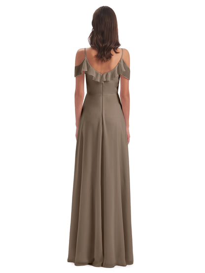 Penelope Sheath Off The Shoulder Long Bridesmaid Dresses