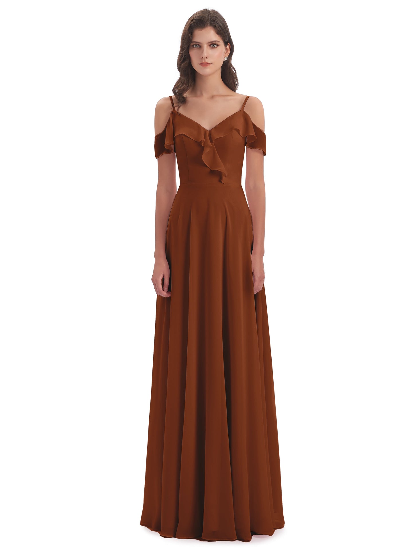 Penelope Sheath Off The Shoulder Long Bridesmaid Dresses