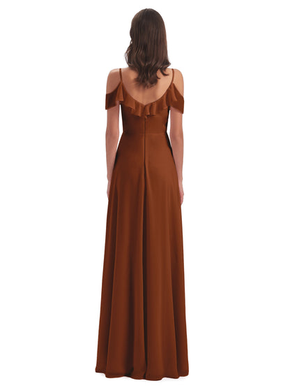 Penelope Sheath Off The Shoulder Long Bridesmaid Dresses