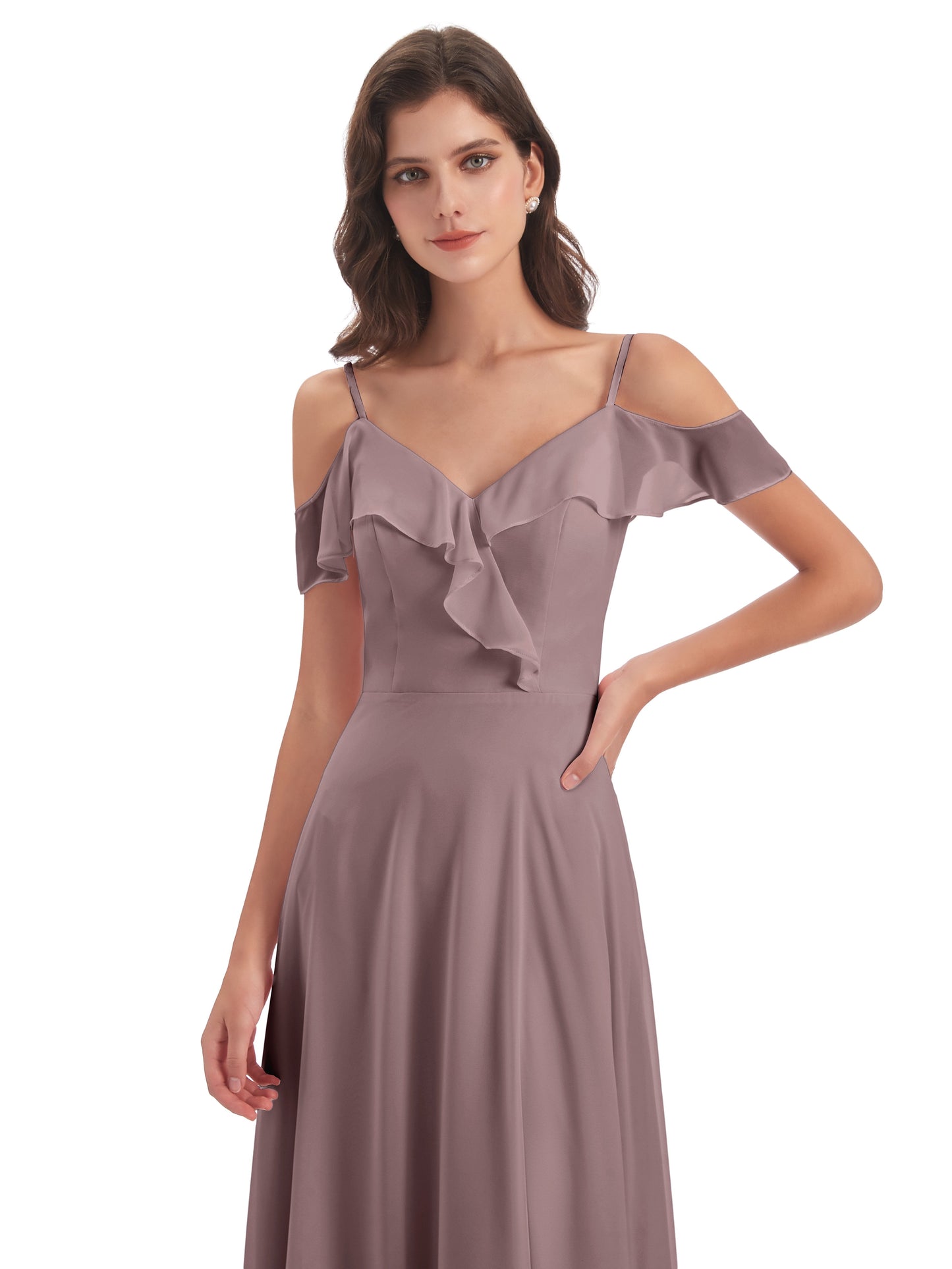 Penelope Sheath Off The Shoulder Long Bridesmaid Dresses