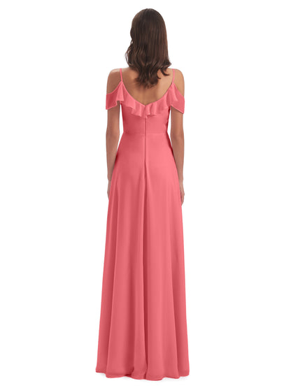 Penelope Sheath Off The Shoulder Long Bridesmaid Dresses