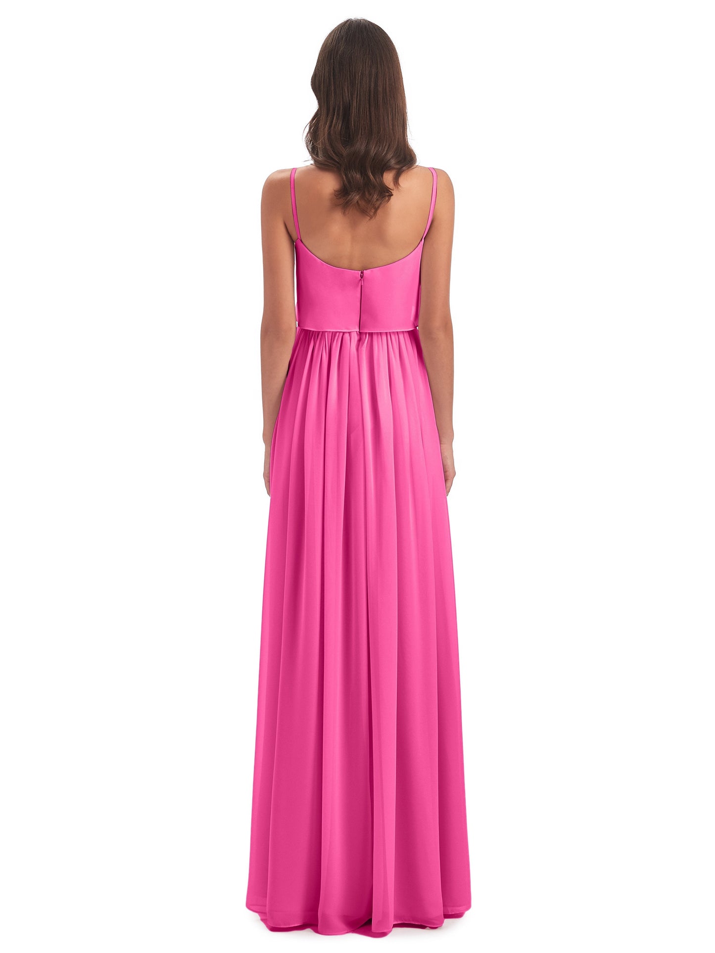 Riley A-line Spaghetti Straps Chiffon Bridesmaid Dresses