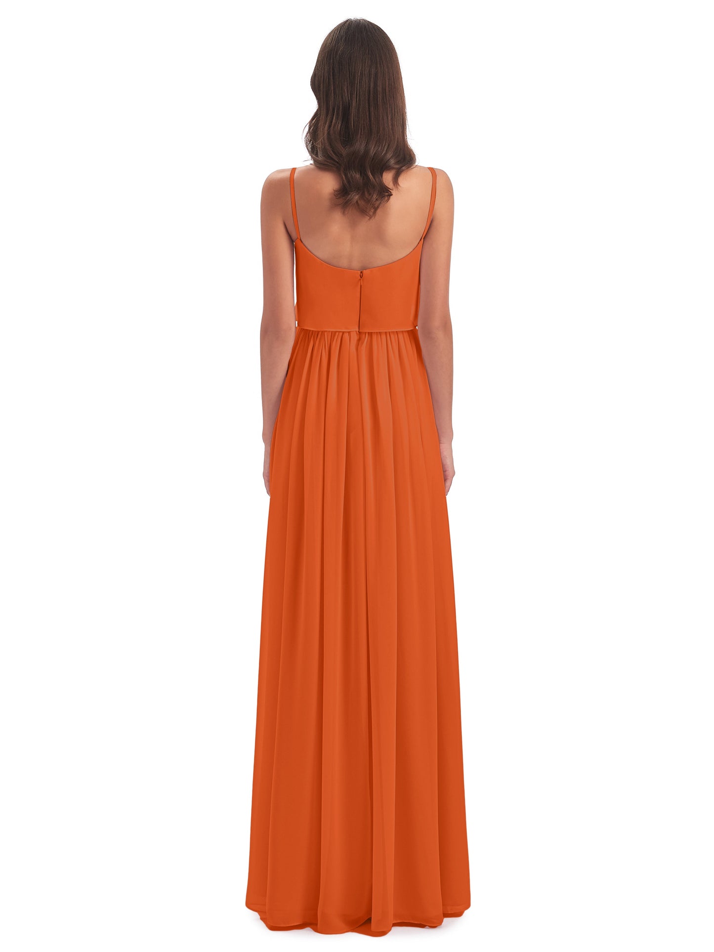Riley A-line Spaghetti Straps Chiffon Bridesmaid Dresses