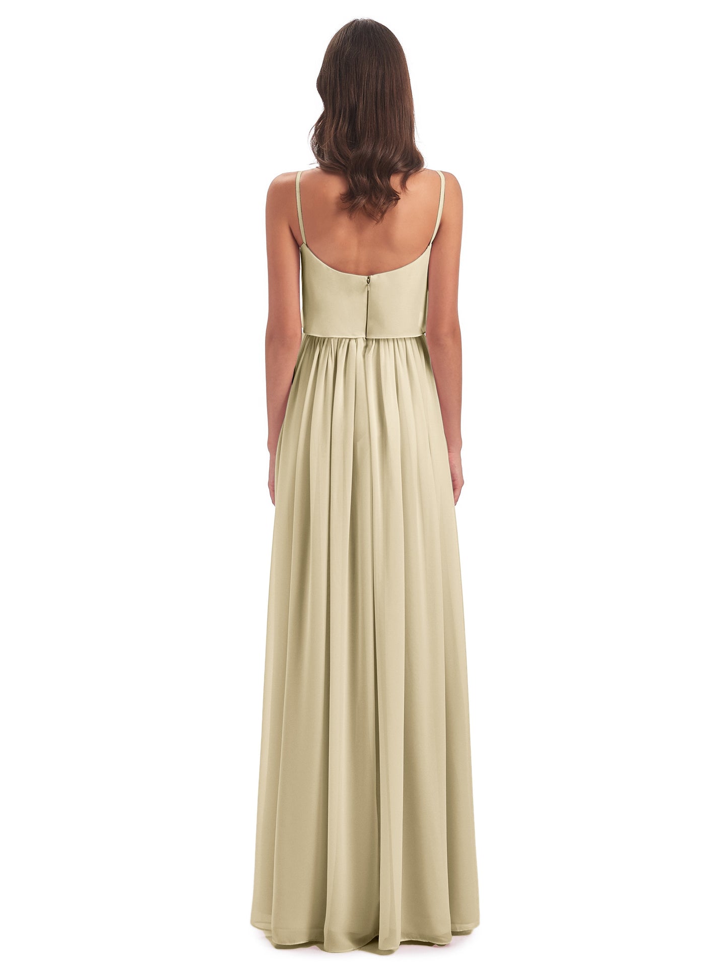 Riley A-line Spaghetti Straps Chiffon Bridesmaid Dresses