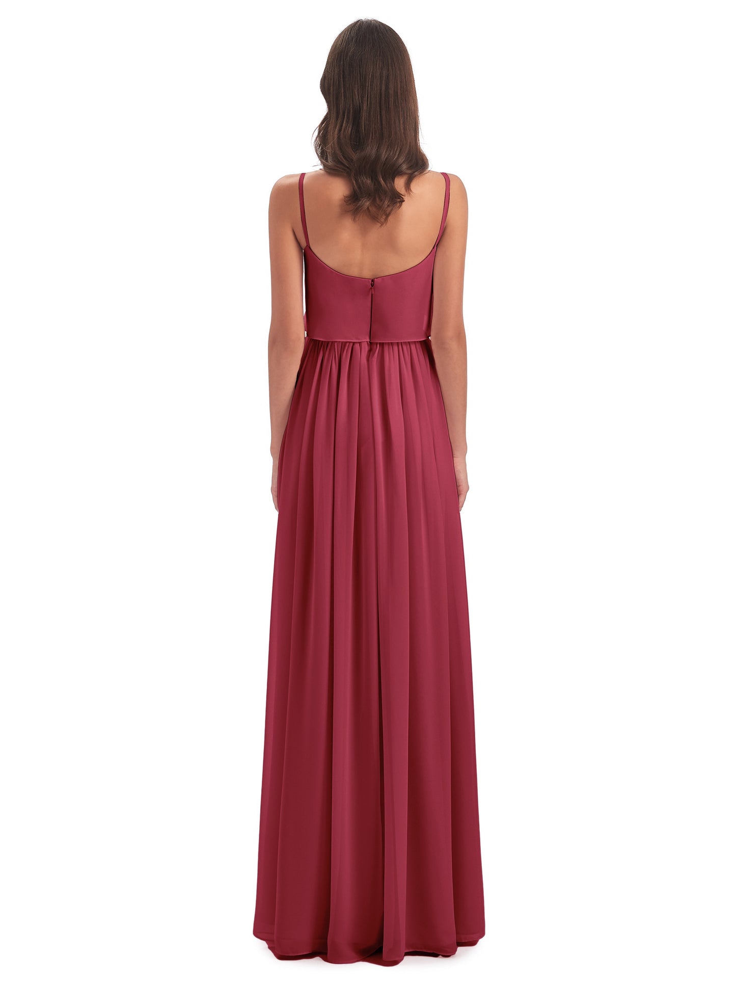 Riley A-line Spaghetti Straps Chiffon Bridesmaid Dresses