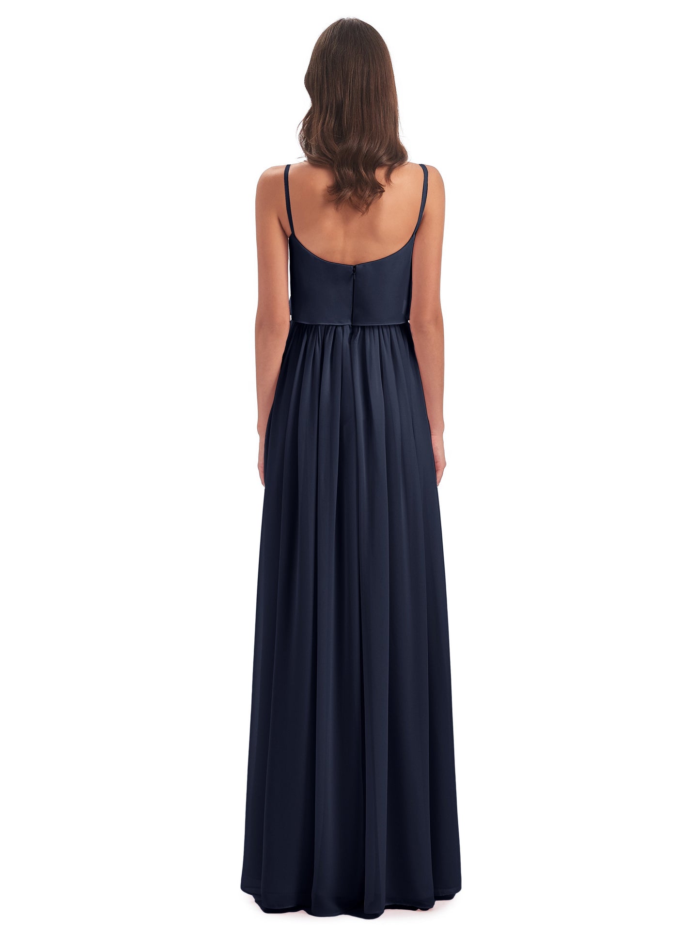 Riley A-line Spaghetti Straps Chiffon Bridesmaid Dresses